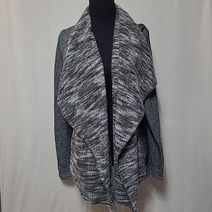 Lucky Brand Cardigan Gray womens Size M Open Front Comfy Knit Sweater
